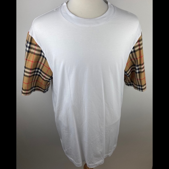 burberry check sleeve t shirt
